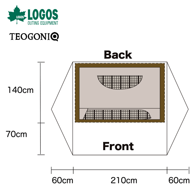 バイク用品・キャンプ 用品 正規品販売のアイネット LOGOS/ロゴス TEOGONIA/テオゴニア ダブルウォールテント STYLE-A  インナーテント キャンプ アウトドア ツーリングテント 軽量コンパクト