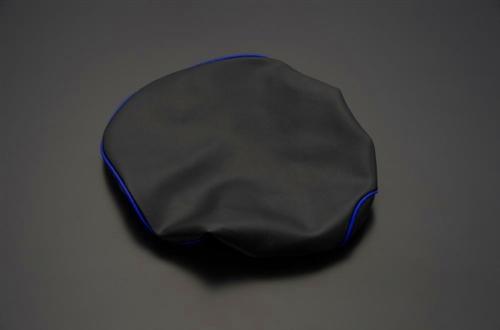 ズーマー カラー【黒カバー・青パイピング】張替 国産 シートカバー シート皮 【GRONDEMENT[グロンドマン]】