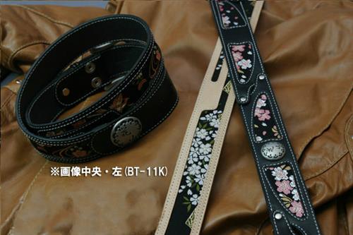 【特価品】【DEGNER[デグナー]】 花山 ベルト 七宝 BT-10K ブラック