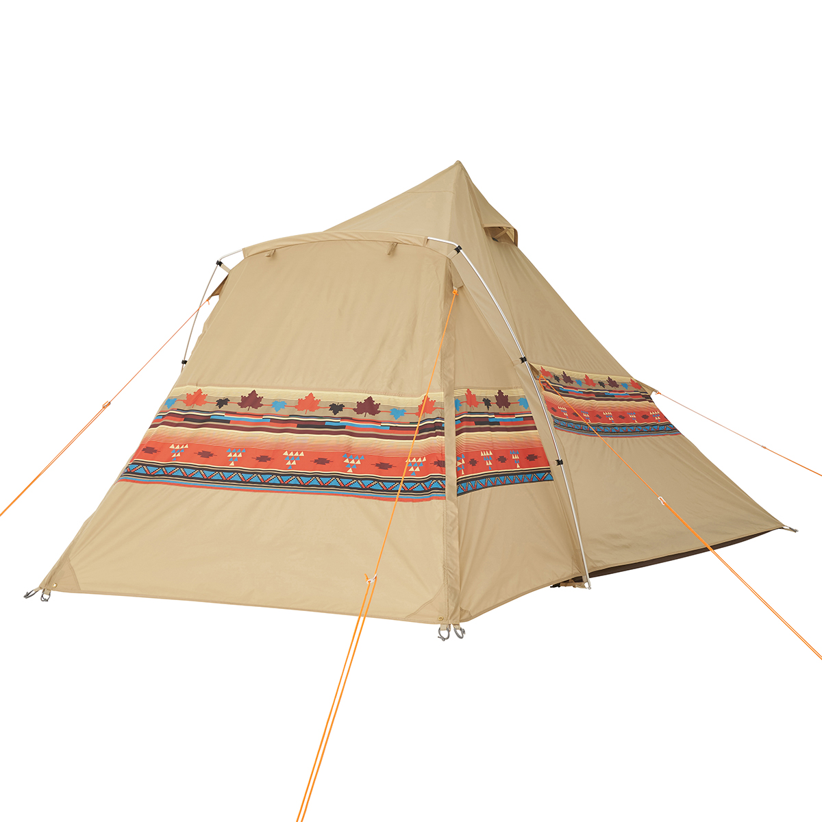 風に強くて組立て簡単 贅沢なリビング付きワンポールテント 新定番のtepeeは 雨天時の出入りでも水が入り込みにくい 靴や荷物を置くことができる前室付き 設営簡単で フレームには強度のある7075超々ジュラルミンを採用 フライシートは単体